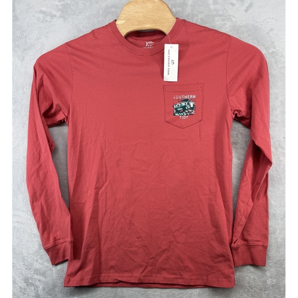 Southern Tide‎ To Trail Off Shore To Off Road T-Shirt Mineral Red Men's Size S